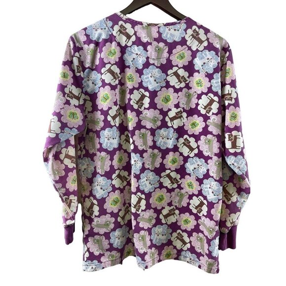 The Scrub Co Lot of Three Scrub Tops Long Short Sleeve Women's Size Small - Picture 5 of 10